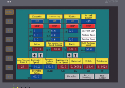 PLC programing and human machine interface with interlocking operation and operating data memorize